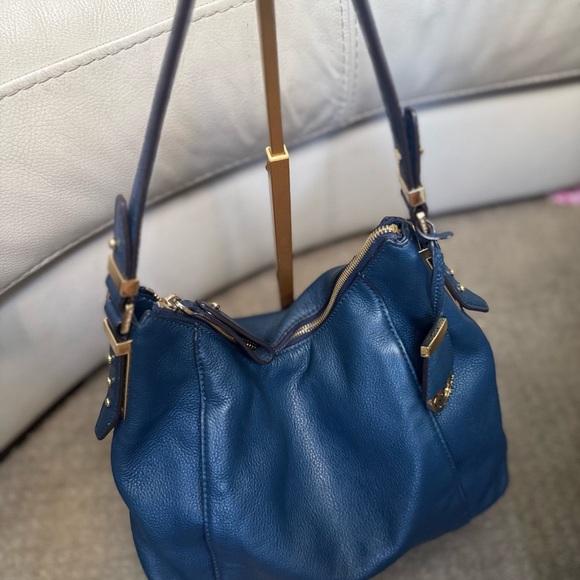 Michael Kors Blue Leather Shoulder Bag - Picture 9 of 9